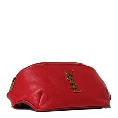 Saint Laurent Grain De Poudre Monogram Belt Bag Rouge Eros 4 of 14
