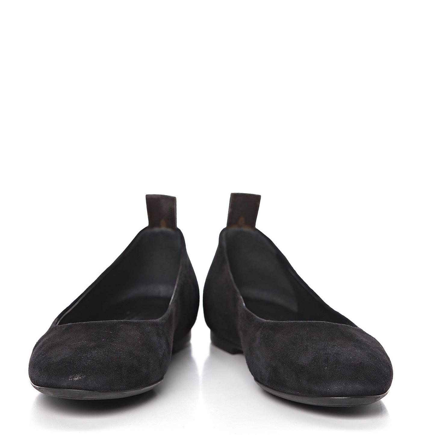 Suede Monogram Uniformes Ballet Flats 36.5 Black