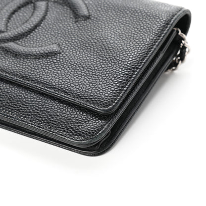 Chanel Caviar Timeless CC Wallet On Chain WOC Black 10 of 10