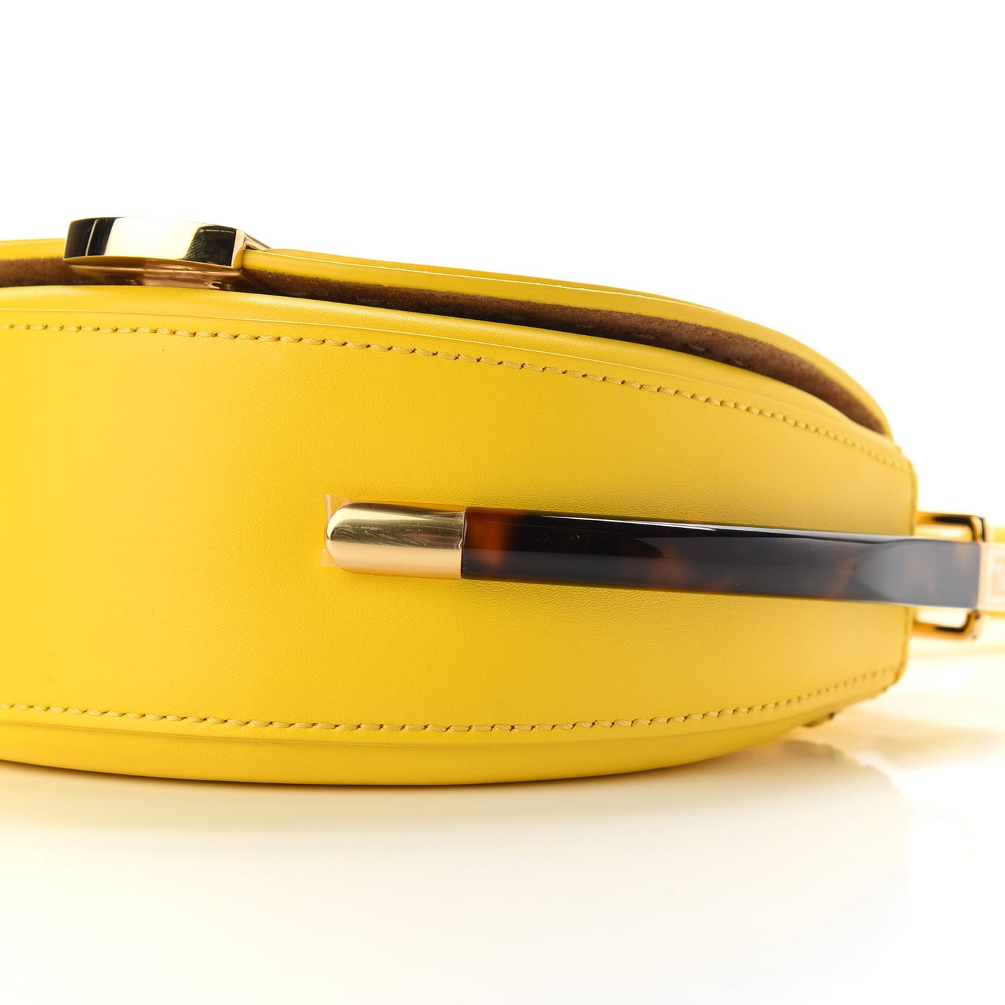 Vitello King Plexiglass Moonlight Shoulder Bag Lemon
