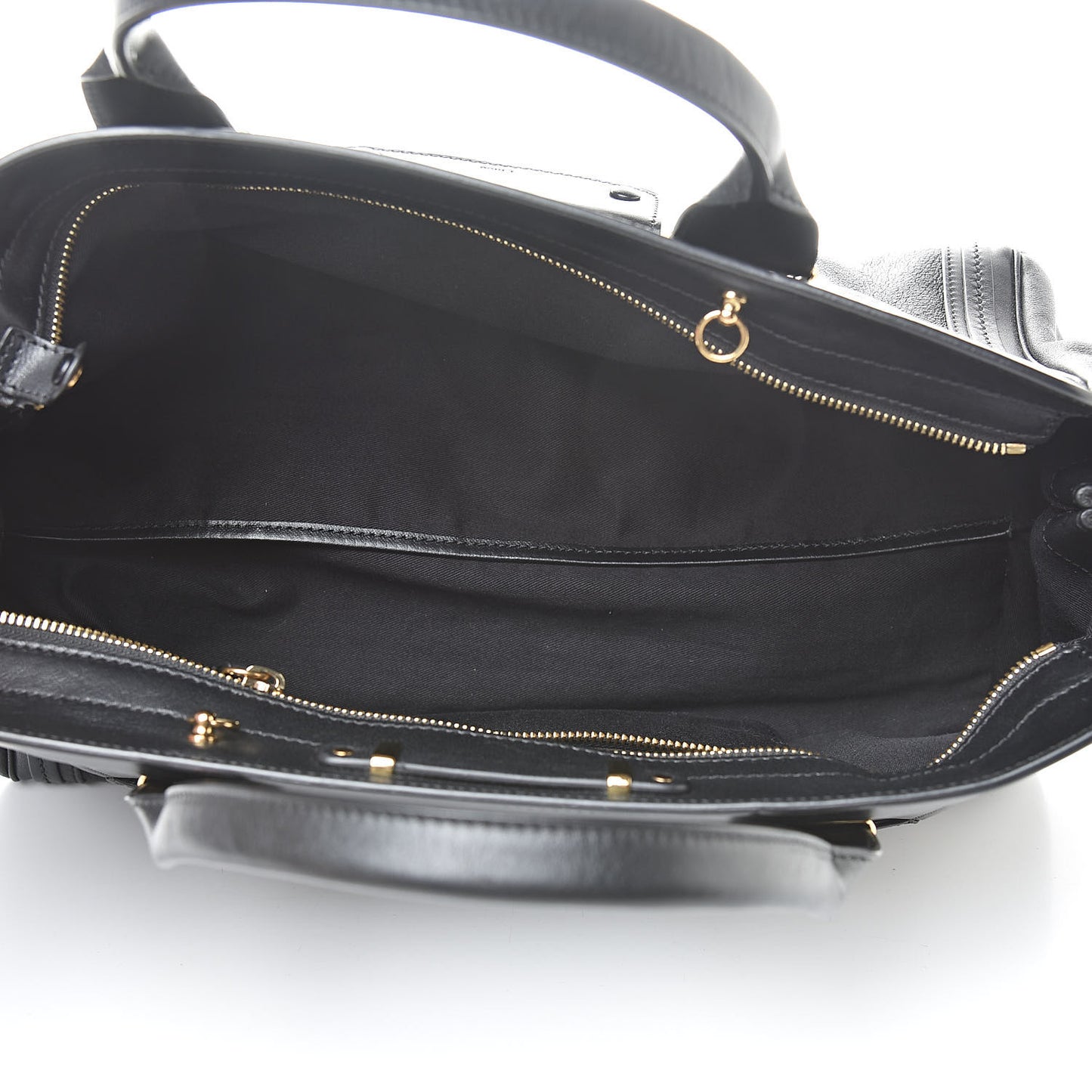Calfskin Medium Alice Satchel Black
