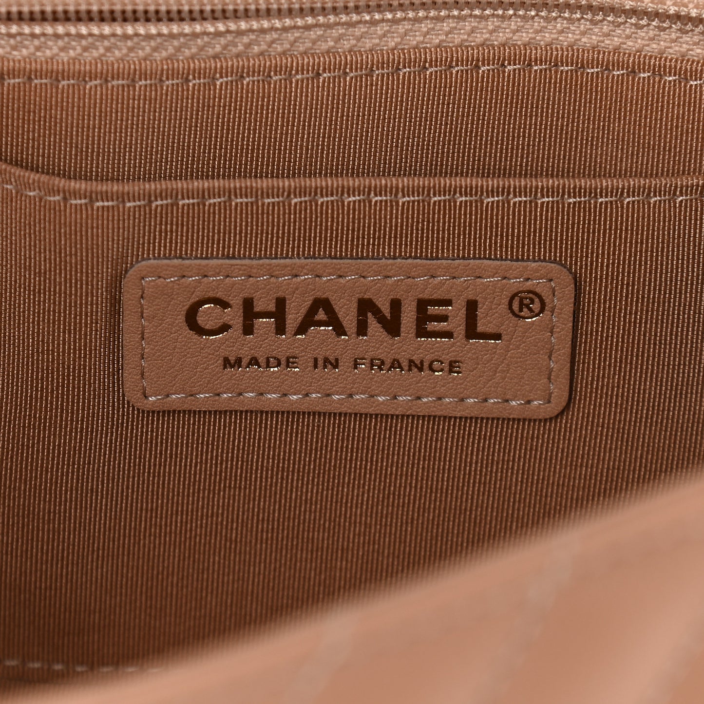 Calfskin Quilted Medium Daily Chevron Flap Beige