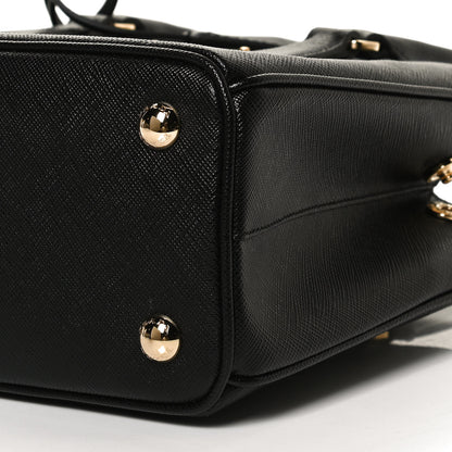 Prada Saffiano Lux Micro Galleria Shoulder Bag Black 11 of 12