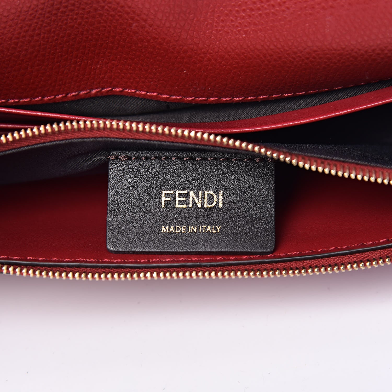 Fendi Vitello Cruise F is Fendi FF 1974 Embossed Medium Envelope Wallet On Chain Fragola Maya Black 6 of 18