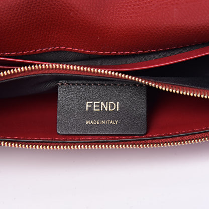Fendi Vitello Cruise F is Fendi FF 1974 Embossed Medium Envelope Wallet On Chain Fragola Maya Black 6 of 18