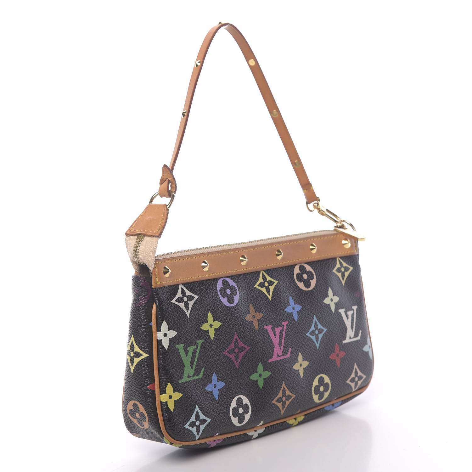 Louis Vuitton Monogram Multicolor Pochette Accessories Black 3 of 11