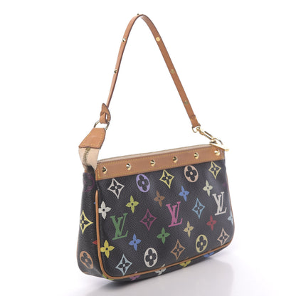 Louis Vuitton Monogram Multicolor Pochette Accessories Black 3 of 11