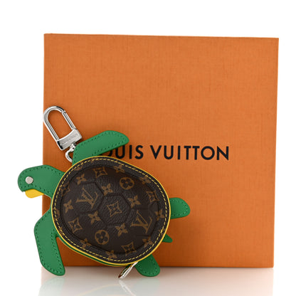 Louis Vuitton Monogram Calfskin LV Turtle Pouch Bag Charm Brown 7 of 7