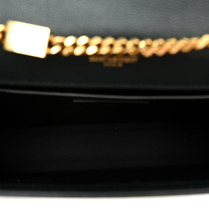 Saint Laurent Grain De Poudre Medium Classic Monogram Kate Tassel Satchel New Vert Fonce 5 of 9