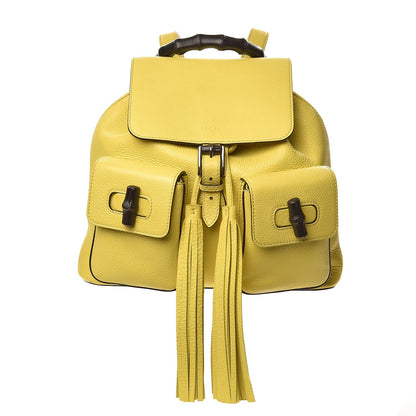 Gucci Cellarius Calfskin Medium Bamboo Backpack Mimosa Flower 1 of 8