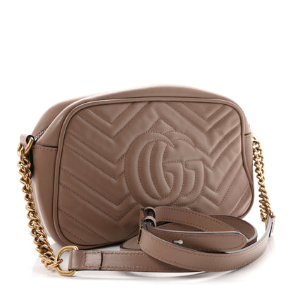 Gucci Calfskin Matelasse Small GG Marmont Chain Shoulder Bag Porcelain Rose 3 of 10