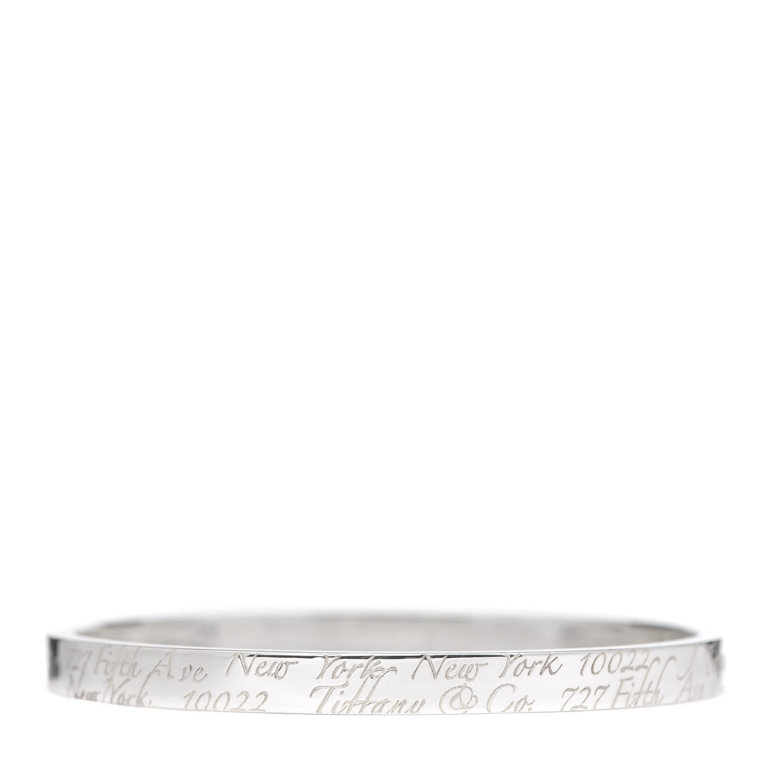 Tiffany Sterling Silver Notes Bangle Bracelet 3 of 5