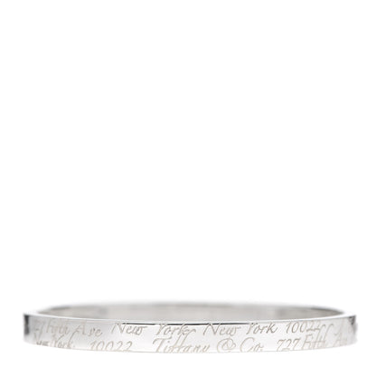 Tiffany Sterling Silver Notes Bangle Bracelet 3 of 5