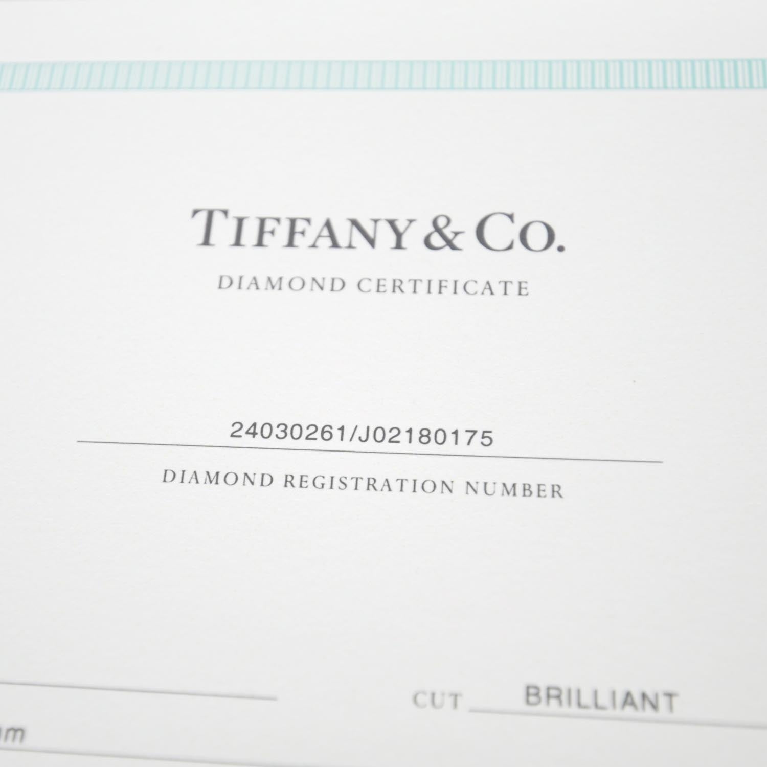 Tiffany Platinum .70 Carat Diamond Engagement Ring 5.5 4 of 9