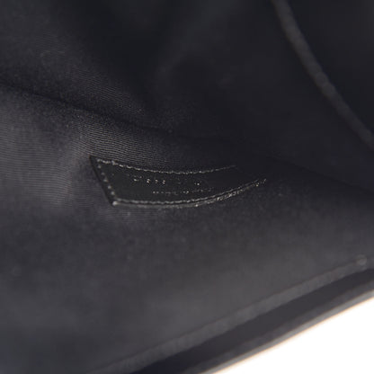 Saint Laurent Smooth Shiny Calfskin Monogram Uptown Pouch Black 7 of 8