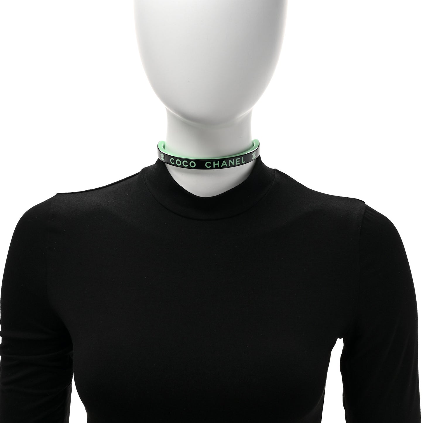 Resin Logo Choker Green Black