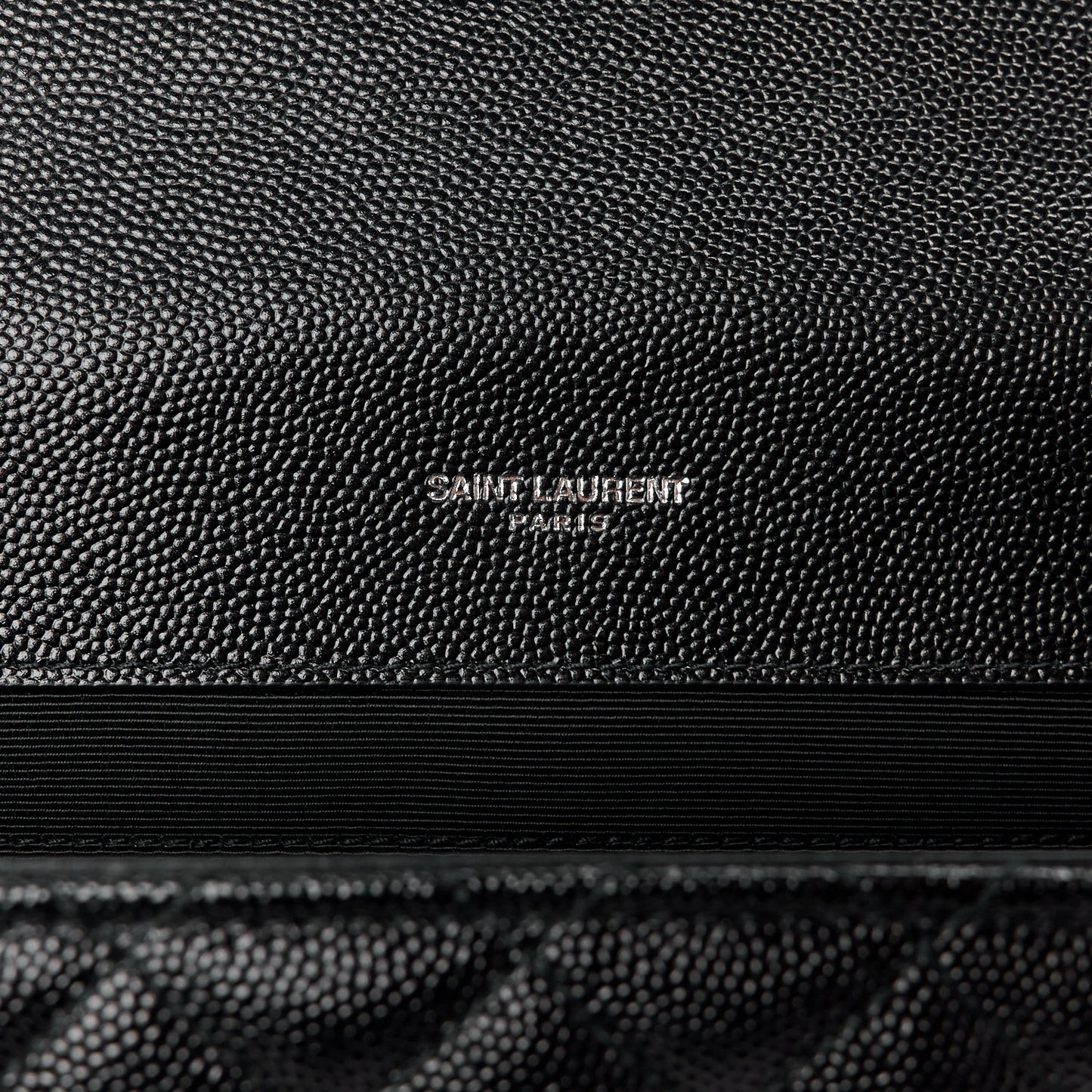 Grain De Poudre Textured Mixed Matelasse Large Triquilt Monogram Satchel Black