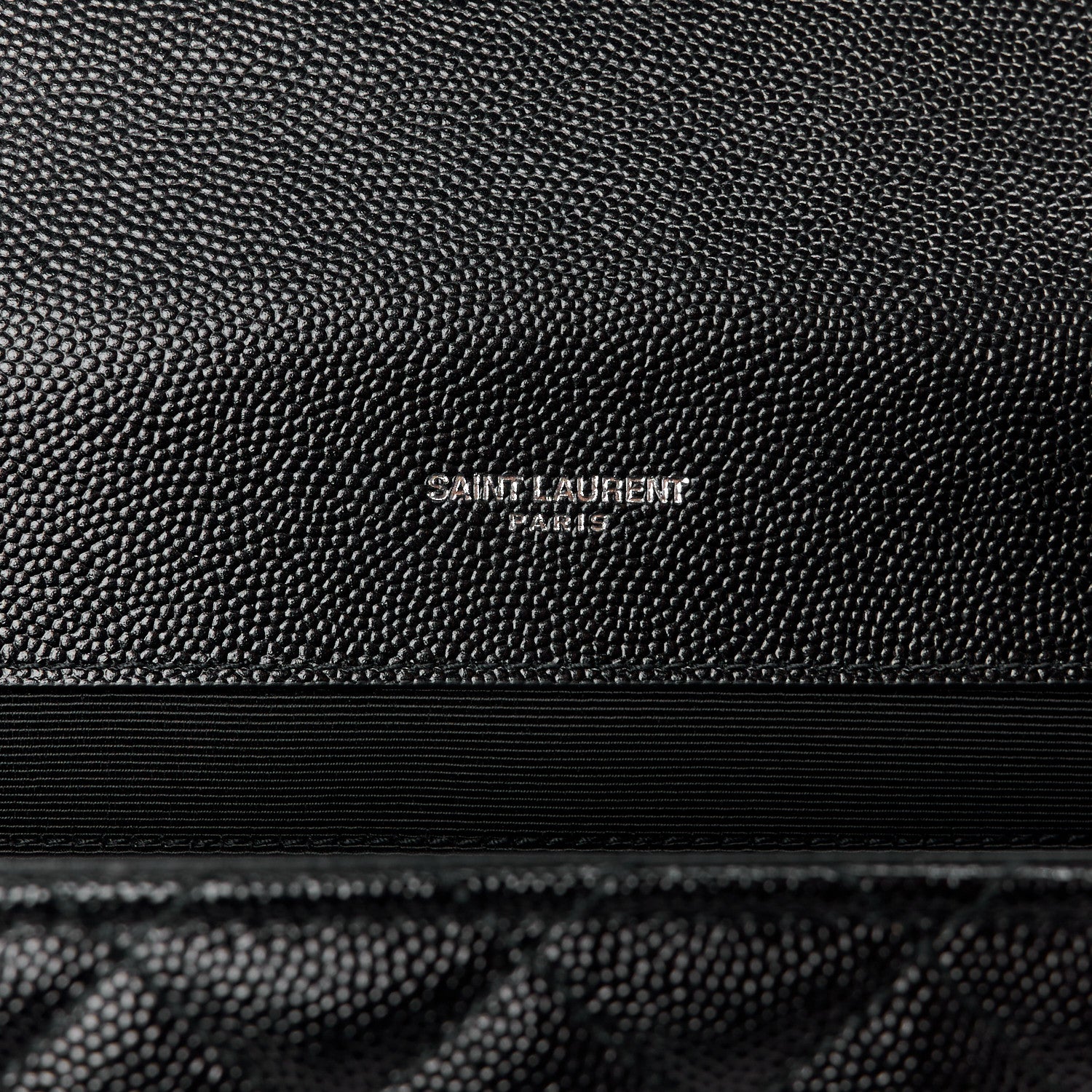 Saint Laurent Grain De Poudre Textured Mixed Matelasse Large Triquilt Monogram Satchel Black 6 of 11