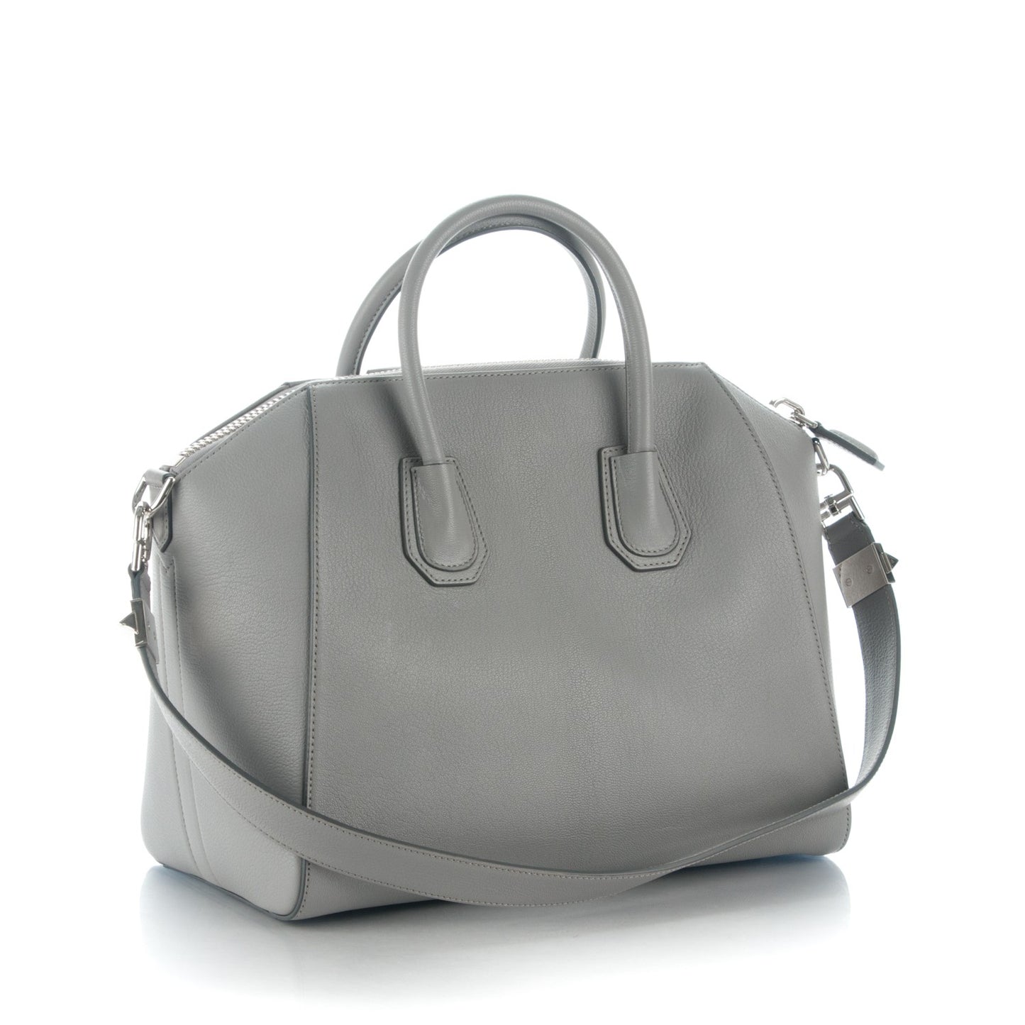Sugar Goatskin Medium Antigona Pearl Grey