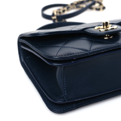 Chanel Calfskin Quilted Small Coco Lady Flap Navy 8 of 9