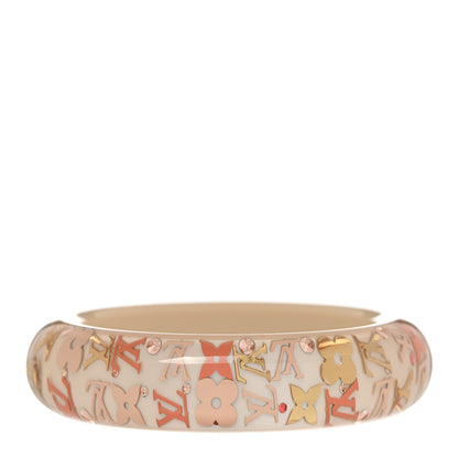 Louis Vuitton Resin Swarovski Inclusion GM Bracelet Tangerine 1 of 5