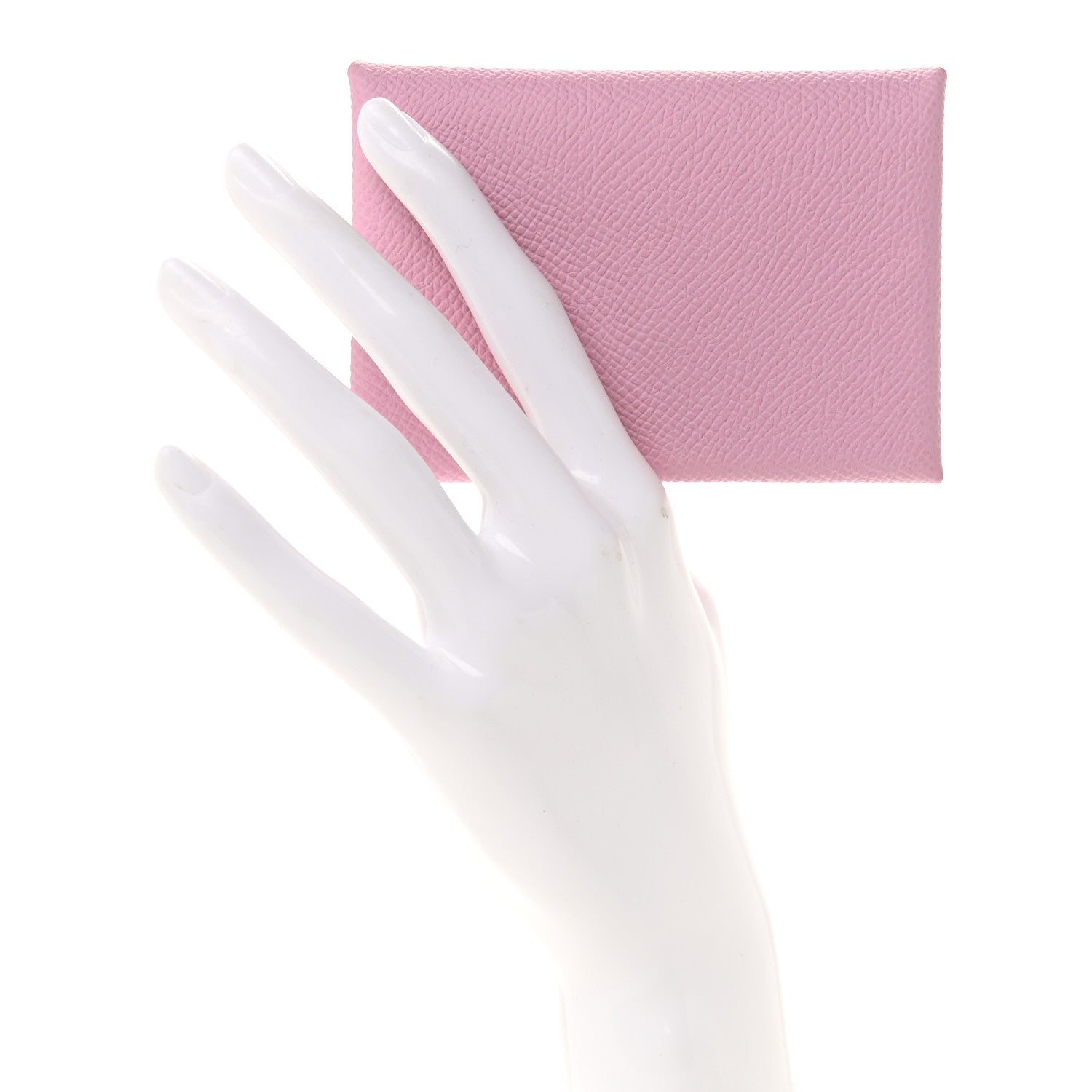 Hermes Epsom Calvi Duo Card Case Mauve Sylvestre 2 of 8