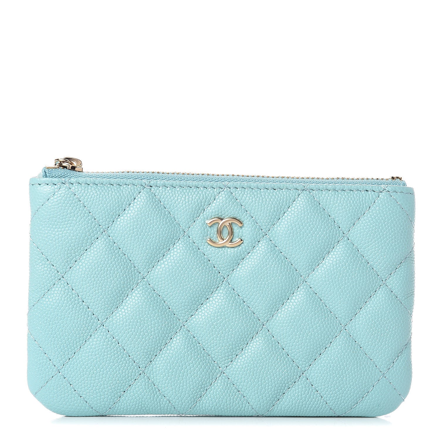 Chanel Caviar Quilted Small Cosmetic Case Light Blue 1 of 8