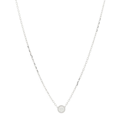 Cartier 18K White Gold Diamond LM D'Amour Pendant Necklace 1 of 6