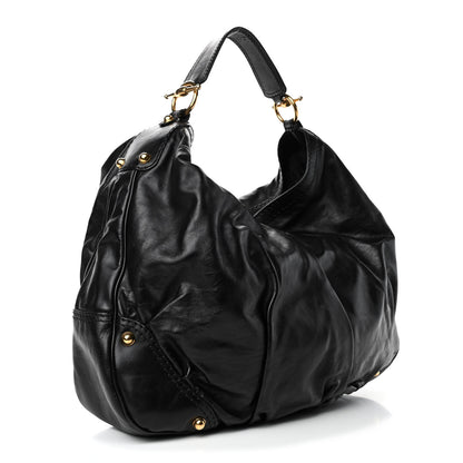 Gucci Calfskin Large Jockey Hobo Black 2 of 4
