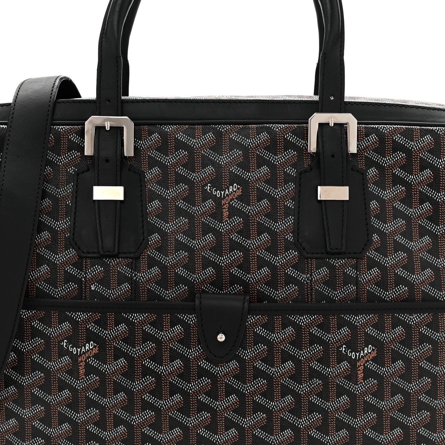 Goyard Goyardine Ambassade MM Briefcase Black 12 of 17