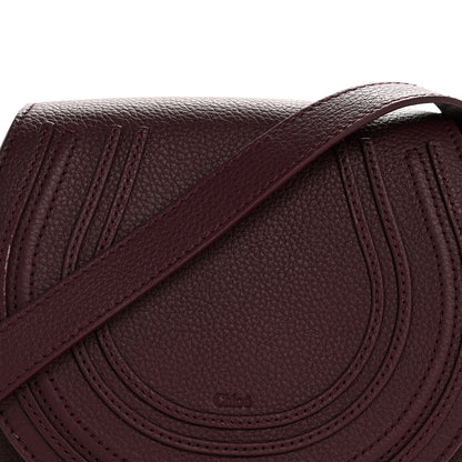 Chloe Grained Calfskin Small Marcie Saddle Bag Dimness Purple 8 of 11
