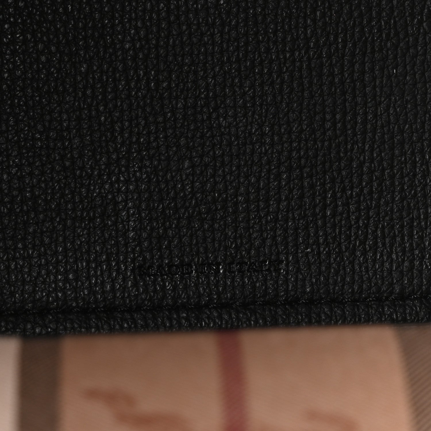 Burberry Grainy Calfskin Haymarket Check Medium Reversible Tote Black 6 of 15