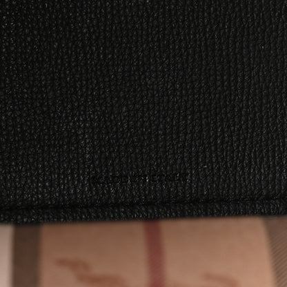 Burberry Grainy Calfskin Haymarket Check Medium Reversible Tote Black 6 of 15