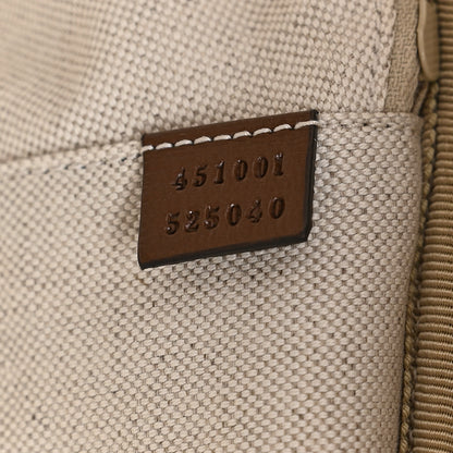 Gucci GG Supreme Monogram Azalea Calfskin Retro Interlocking G Carry On Trolley Beige Ebony Brown Sugar 7 of 11