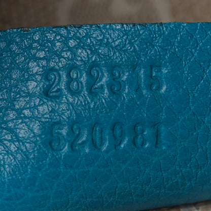 Gucci Pebbled Calfskin Medium Diana Bamboo Shoulder Bag Turquoise 7 of 12