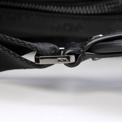 MCM Calfskin Ottomar Monogram Duke Backpack Black 13 of 14