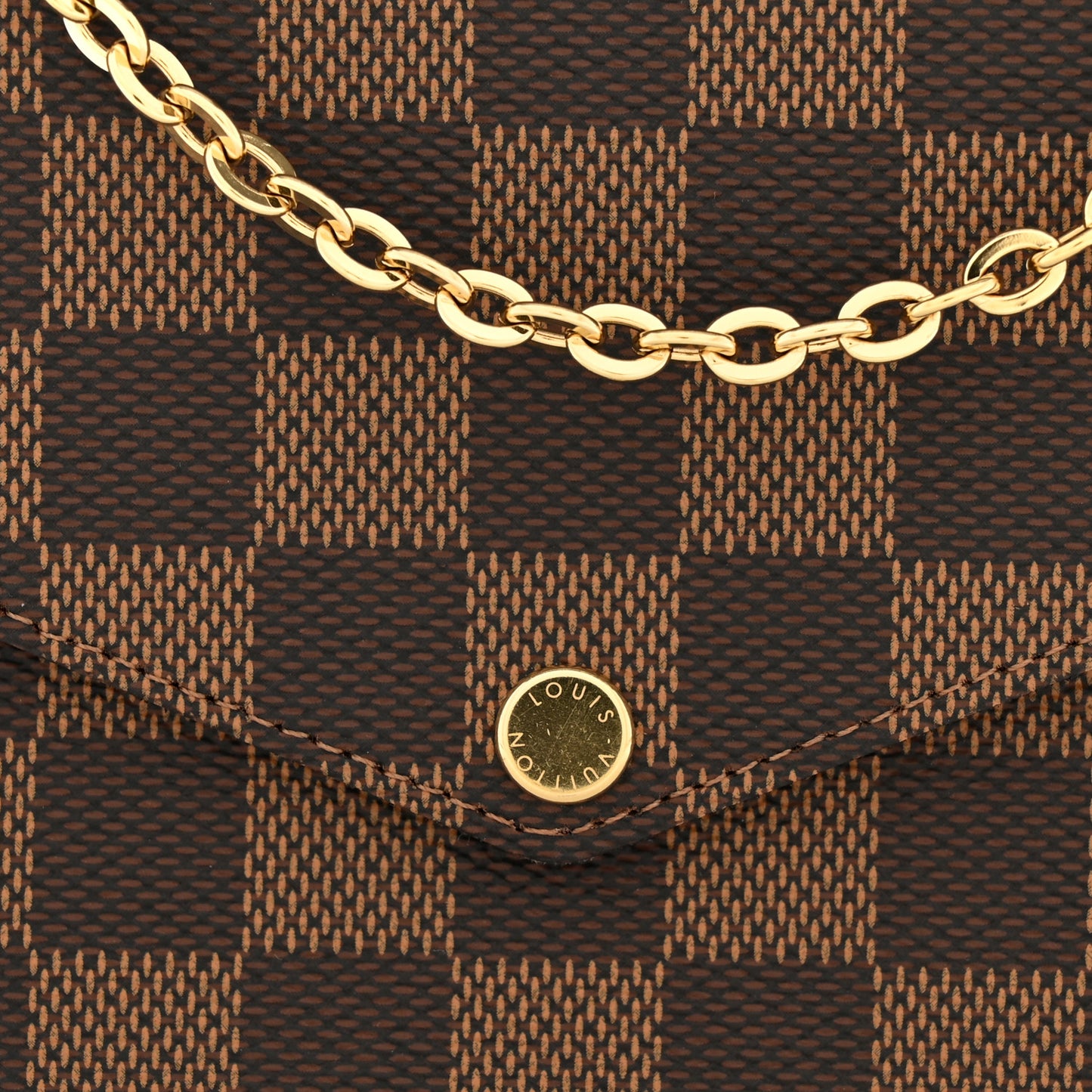 Damier Ebene Pochette Felicie Chain Wallet
