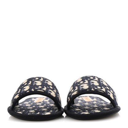 Christian Dior Velvet Oblique Chez Moi Sandal 36 Deep Blue 3 of 10