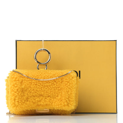 Fendi Shearling Vitello Grace Nano Baguette Charm Narciso 11 of 11