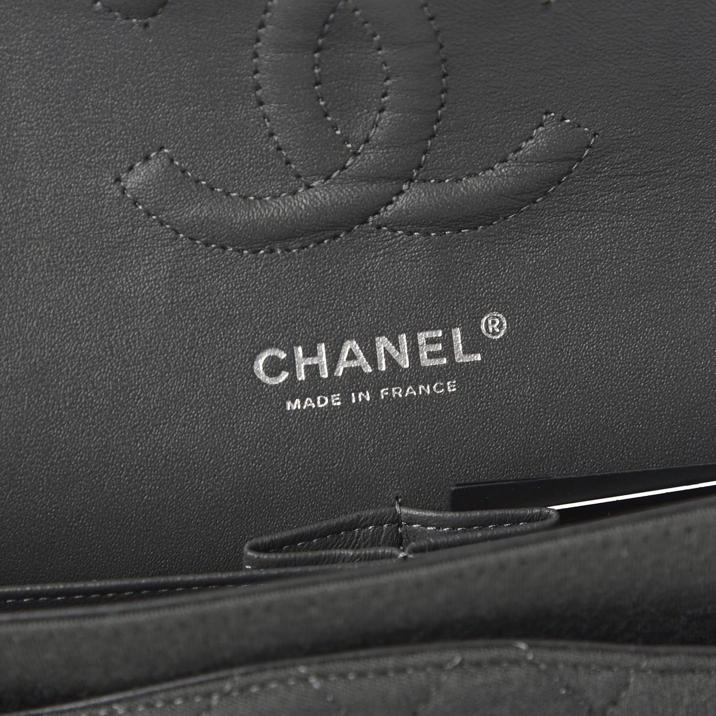 Jersey Quilted Medium Double Flap Grey