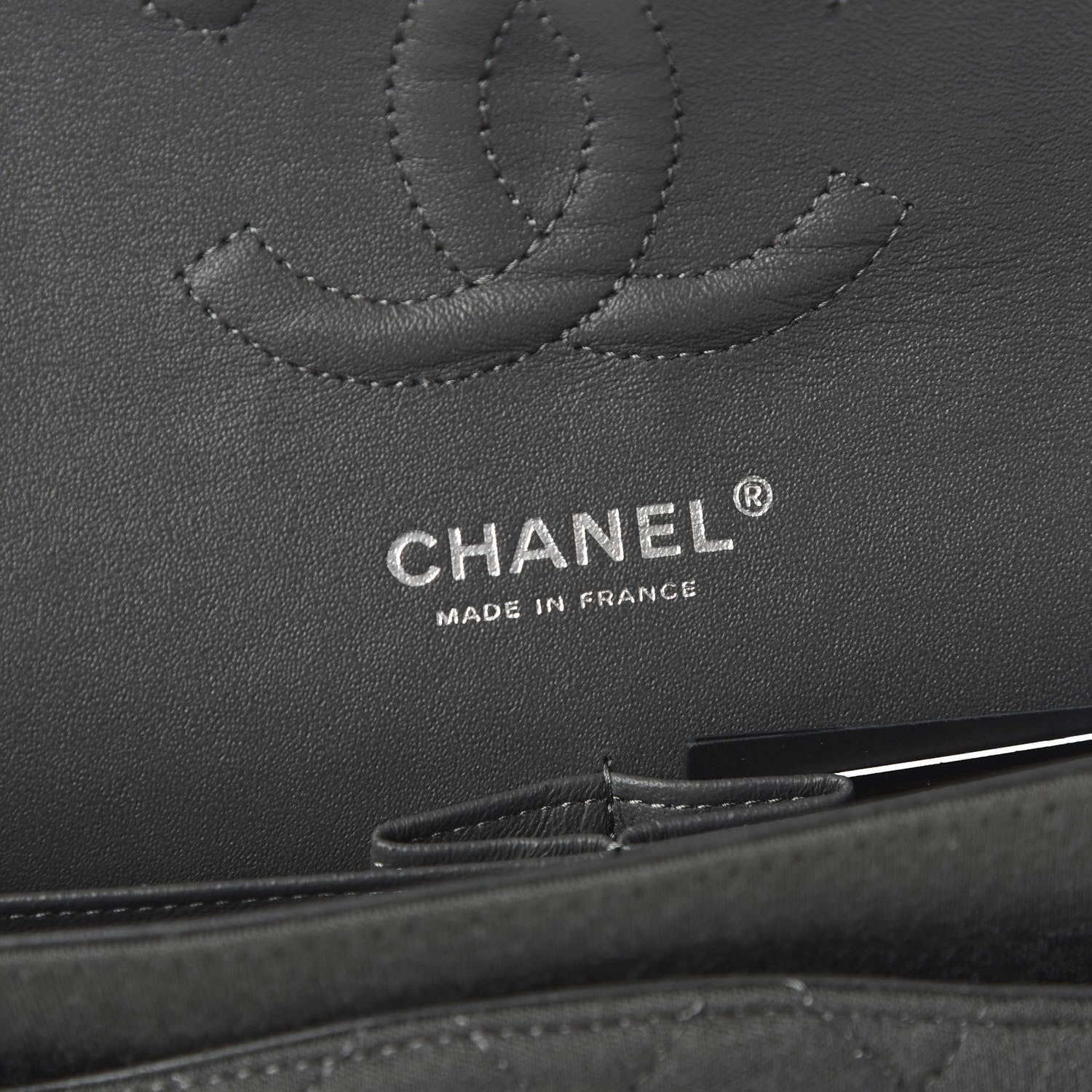 Chanel Jersey Quilted Medium Double Flap Grey 8 of 11