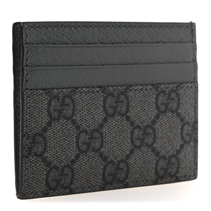 Gucci GG Supreme Monogram Textured Dollar Calfskin Ophidia Card Holder Grey Black Graphite Grey 3 of 6