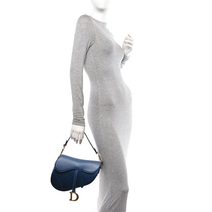 Christian Dior Calfskin Gradient Saddle Bag Indigo Blue 2 of 11