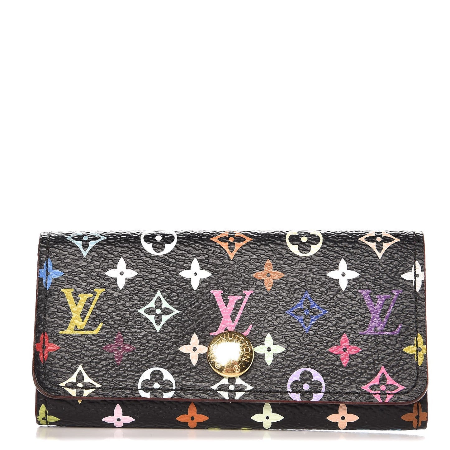 Monogram Multicolor Multicles 4 Key Holder Black Grenade