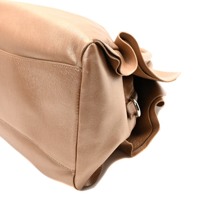 Prada Metallic Nappa Ruffle Bauletto Gold 9 of 9