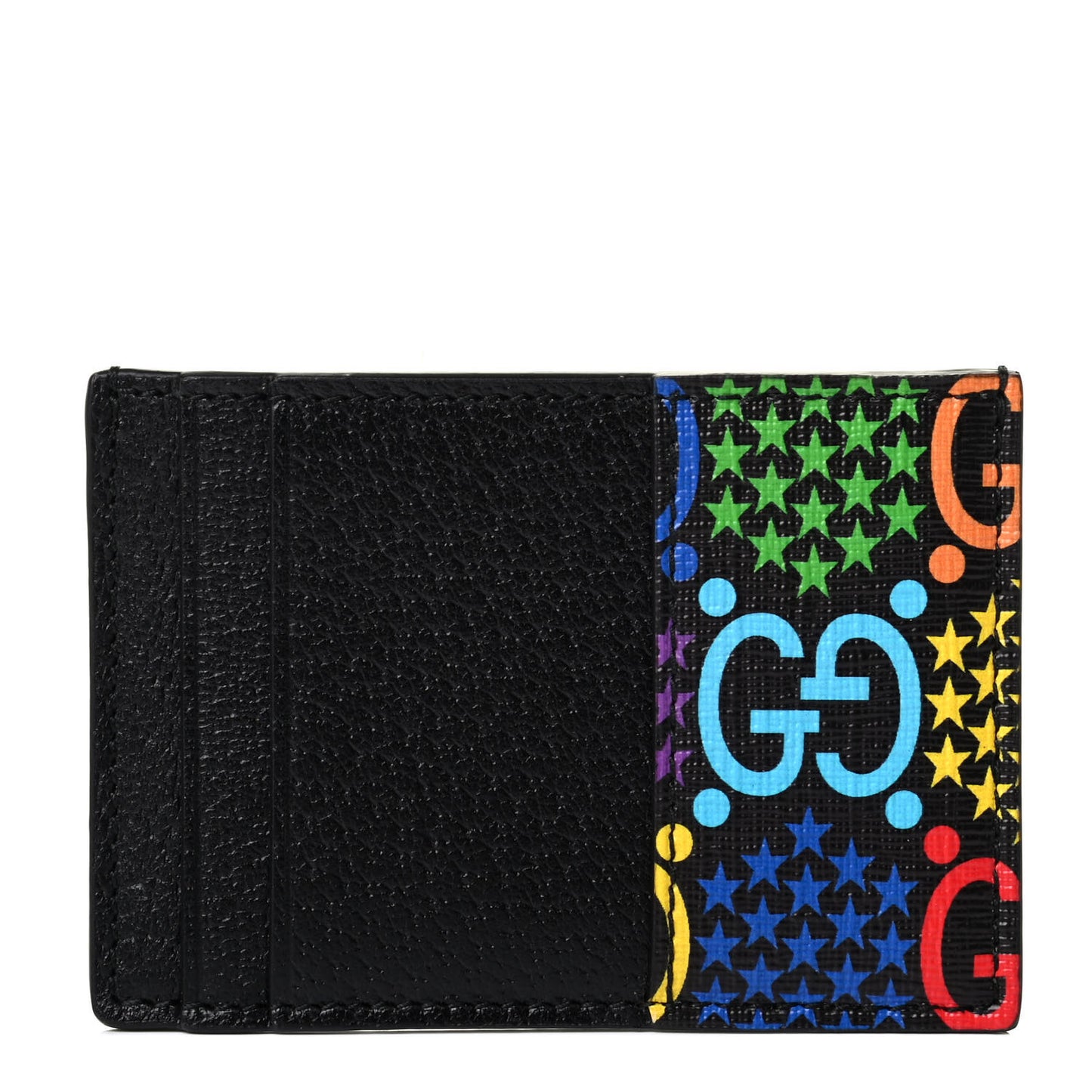 GG Supreme Monogram Psychedelic Card Holder Black