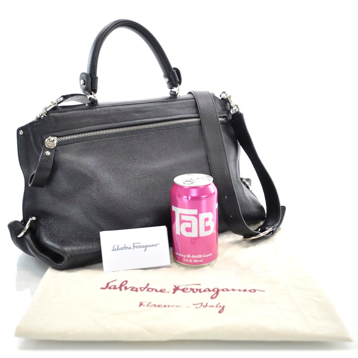 SALVATOREFERRAGAMOLeatherSofiaBlack