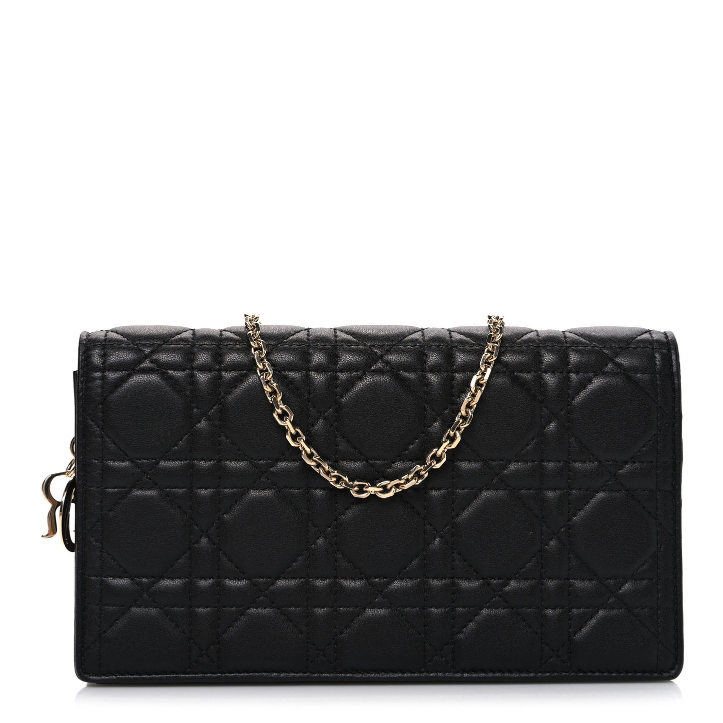 Lambskin Cannage Lady Dior Pouch Black