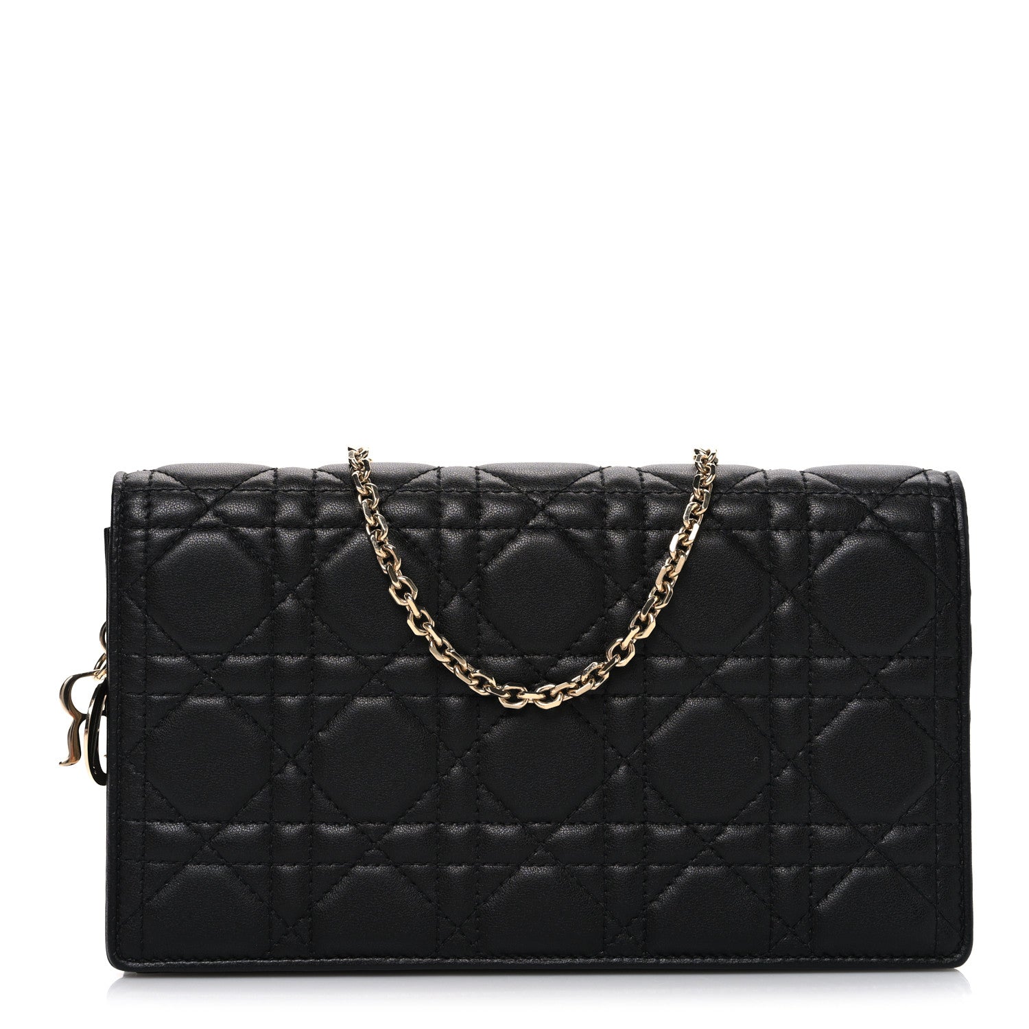 Christian Dior Lambskin Cannage Lady Dior Pouch Black 1 of 12