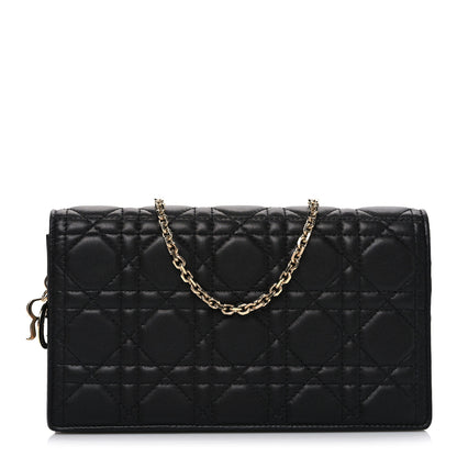 Christian Dior Lambskin Cannage Lady Dior Pouch Black 1 of 12